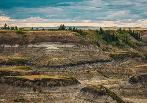 A view of the landscape from above.